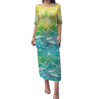 Australia NAIDOC Week Puletasi Eternal Spirit Tree Pastel Gradient
