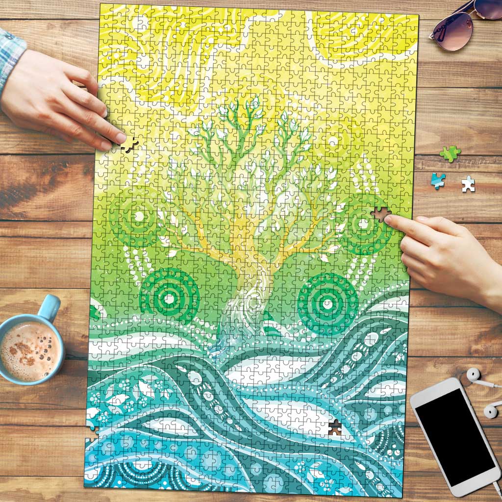 Australia NAIDOC Week Puzzle Eternal Spirit Tree Pastel Gradient