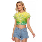 Australia NAIDOC Week Raglan Cropped T Shirt Eternal Spirit Tree Pastel Gradient