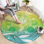 Australia NAIDOC Week Round Carpet Eternal Spirit Tree Pastel Gradient