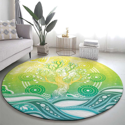Australia NAIDOC Week Round Carpet Eternal Spirit Tree Pastel Gradient