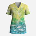 Australia NAIDOC Week Scrub Top Eternal Spirit Tree Pastel Gradient