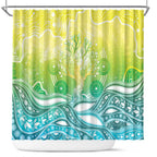 Australia NAIDOC Week Shower Curtain Eternal Spirit Tree Pastel Gradient