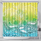 Australia NAIDOC Week Shower Curtain Eternal Spirit Tree Pastel Gradient