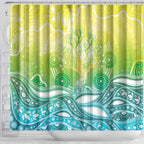 Australia NAIDOC Week Shower Curtain Eternal Spirit Tree Pastel Gradient