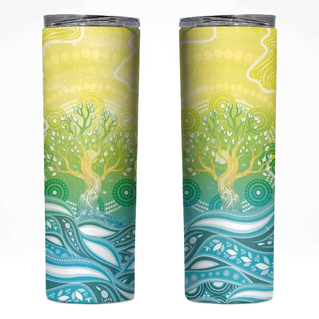 Australia NAIDOC Week Skinny Tumbler Eternal Spirit Tree Pastel Gradient