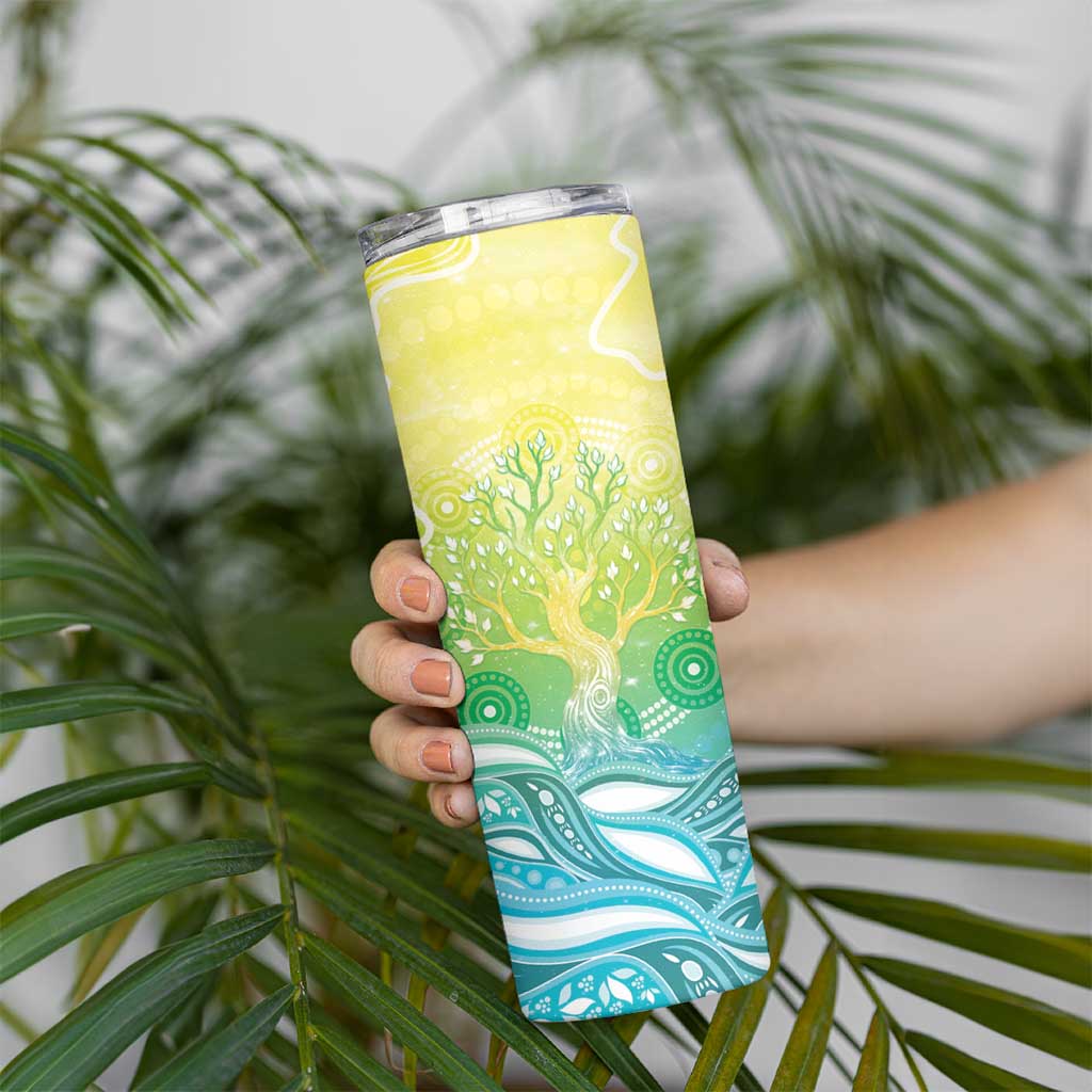 Australia NAIDOC Week Skinny Tumbler Eternal Spirit Tree Pastel Gradient
