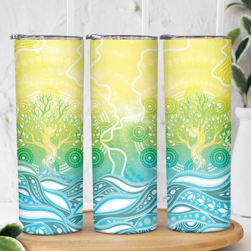 Australia NAIDOC Week Skinny Tumbler Eternal Spirit Tree Pastel Gradient