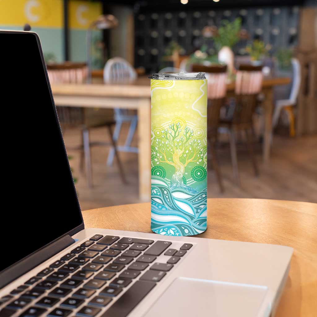 Australia NAIDOC Week Skinny Tumbler Eternal Spirit Tree Pastel Gradient