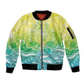 Australia NAIDOC Week Sleeve Zip Bomber Jacket Eternal Spirit Tree Pastel Gradient