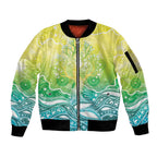 Australia NAIDOC Week Sleeve Zip Bomber Jacket Eternal Spirit Tree Pastel Gradient