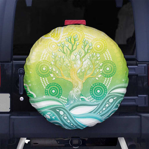 Australia NAIDOC Week Spare Tire Cover Eternal Spirit Tree Pastel Gradient