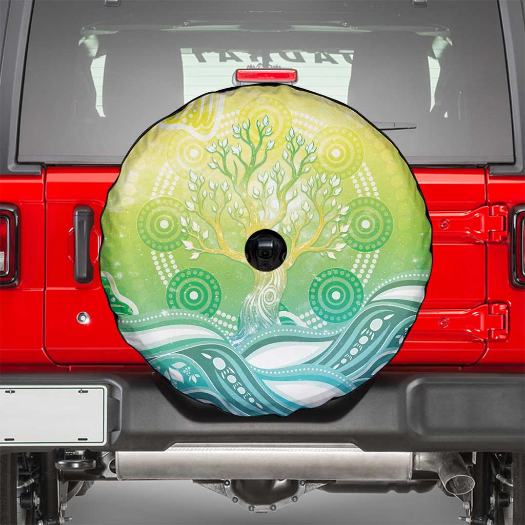 Australia NAIDOC Week Spare Tire Cover Eternal Spirit Tree Pastel Gradient