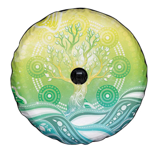 Australia NAIDOC Week Spare Tire Cover Eternal Spirit Tree Pastel Gradient