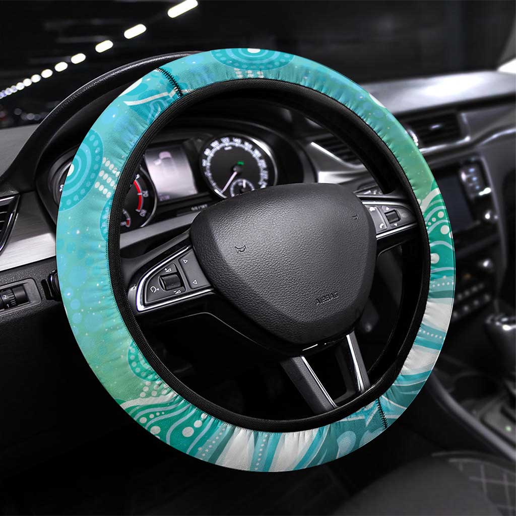 Australia NAIDOC Week Steering Wheel Cover Eternal Spirit Tree Pastel Gradient