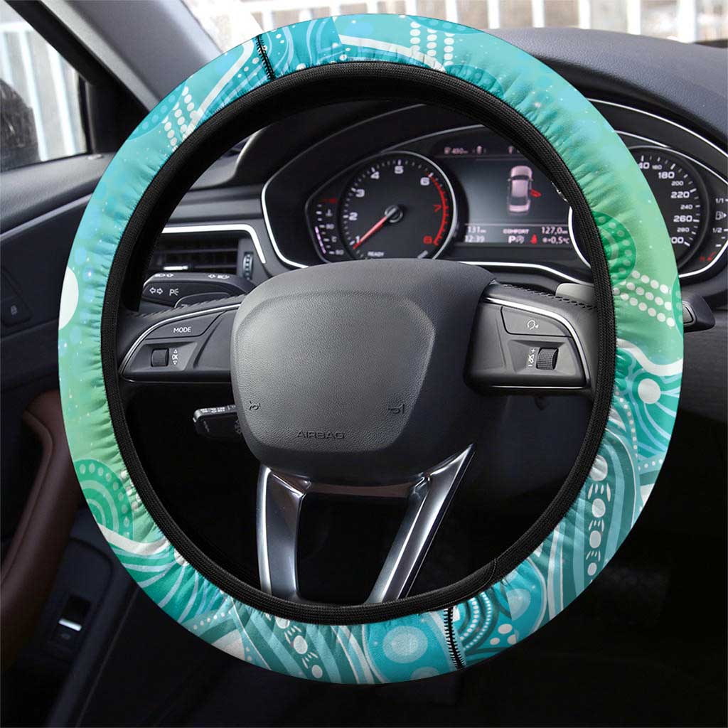 Australia NAIDOC Week Steering Wheel Cover Eternal Spirit Tree Pastel Gradient