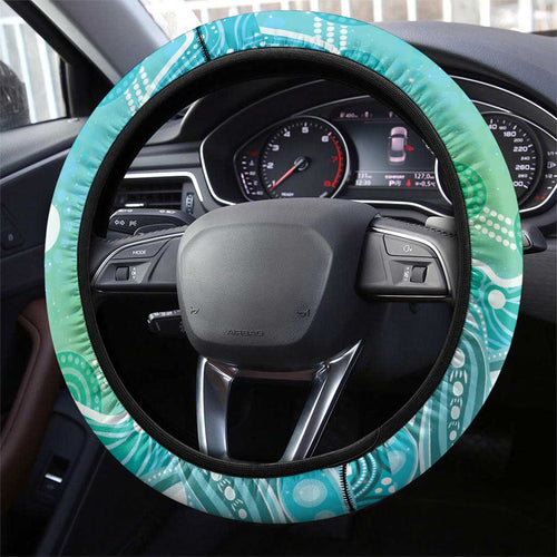 Australia NAIDOC Week Steering Wheel Cover Eternal Spirit Tree Pastel Gradient