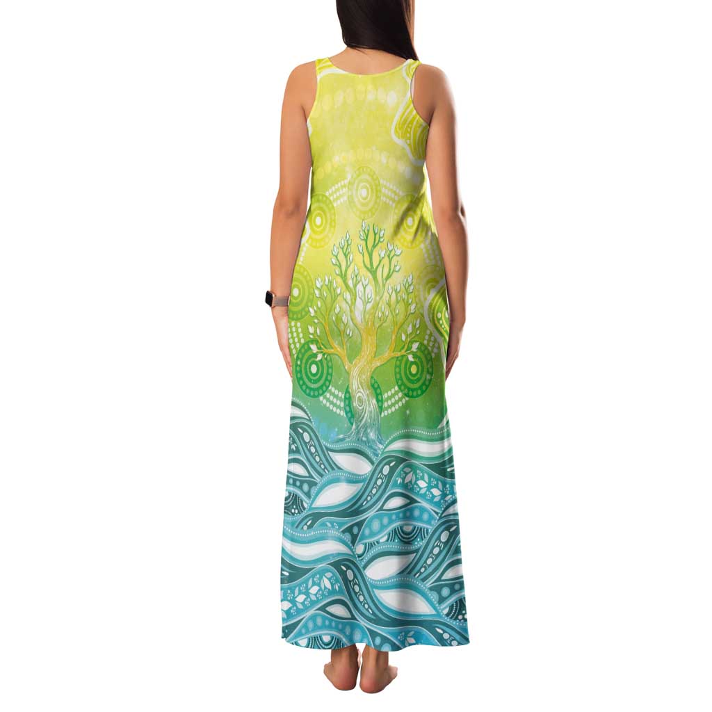Australia NAIDOC Week Tank Maxi Dress Eternal Spirit Tree Pastel Gradient