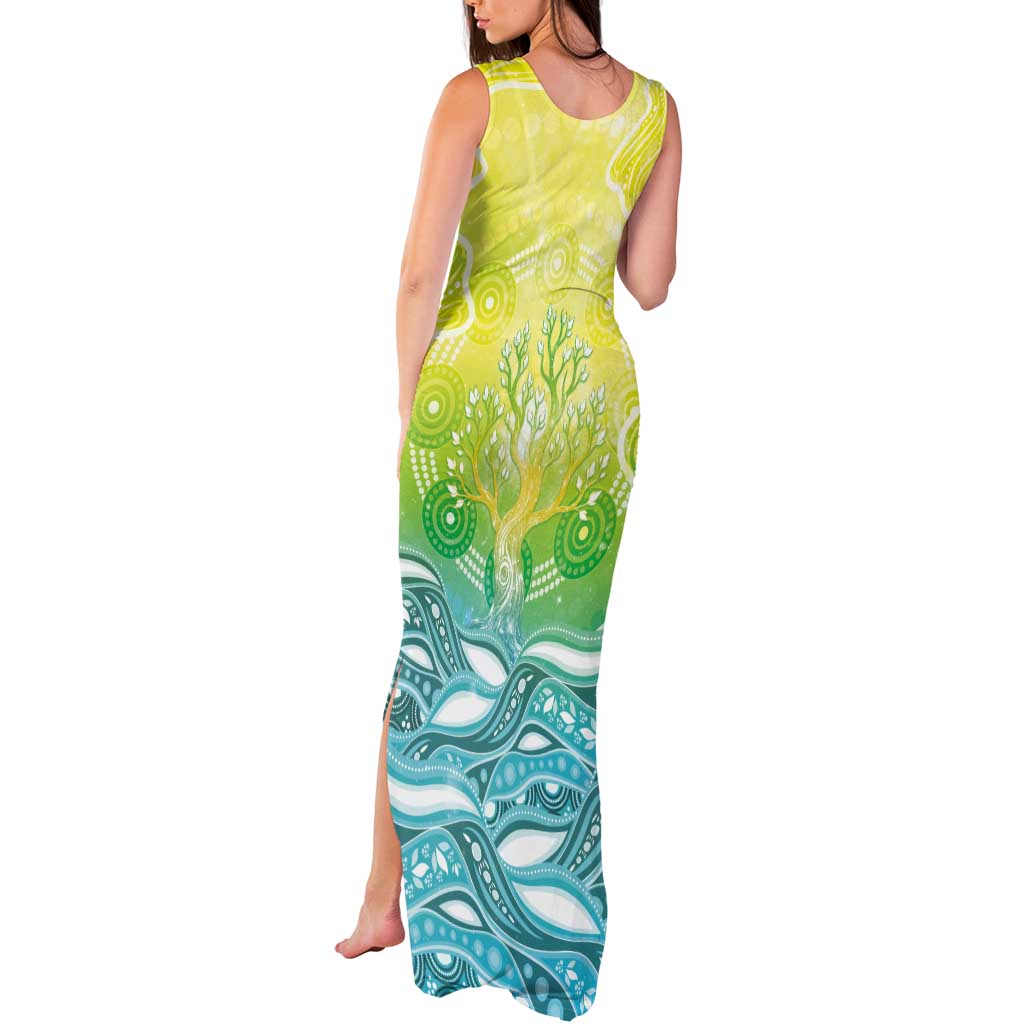 Australia NAIDOC Week Tank Maxi Dress Eternal Spirit Tree Pastel Gradient
