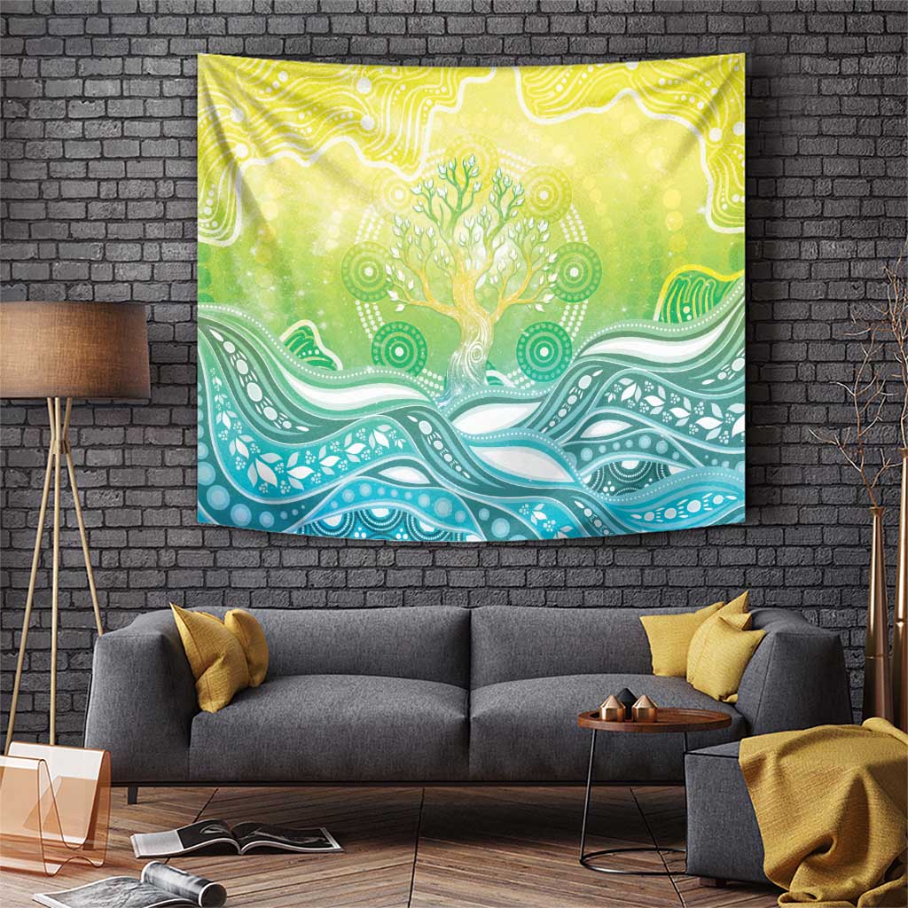Australia NAIDOC Week Tapestry Eternal Spirit Tree Pastel Gradient