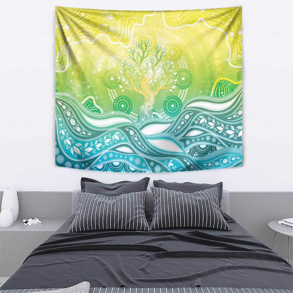 Australia NAIDOC Week Tapestry Eternal Spirit Tree Pastel Gradient
