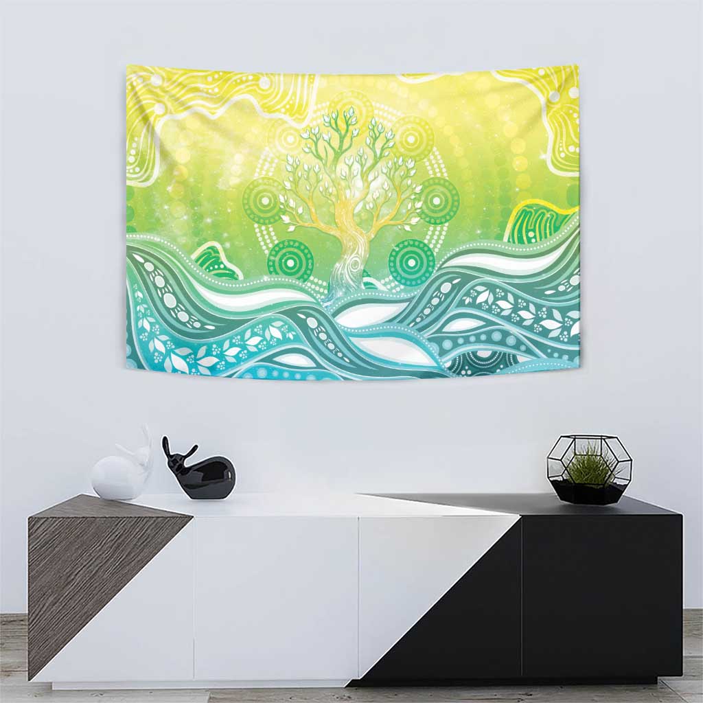 Australia NAIDOC Week Tapestry Eternal Spirit Tree Pastel Gradient