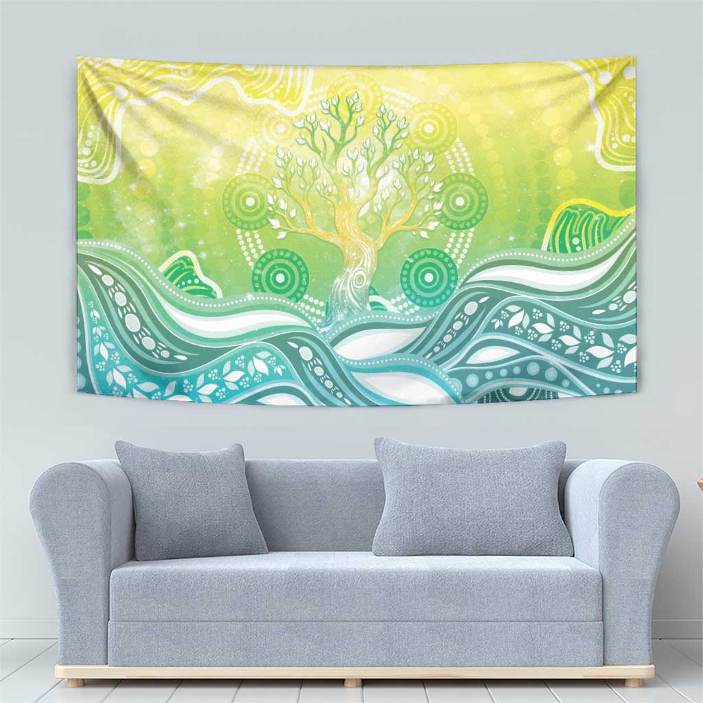Australia NAIDOC Week Tapestry Eternal Spirit Tree Pastel Gradient