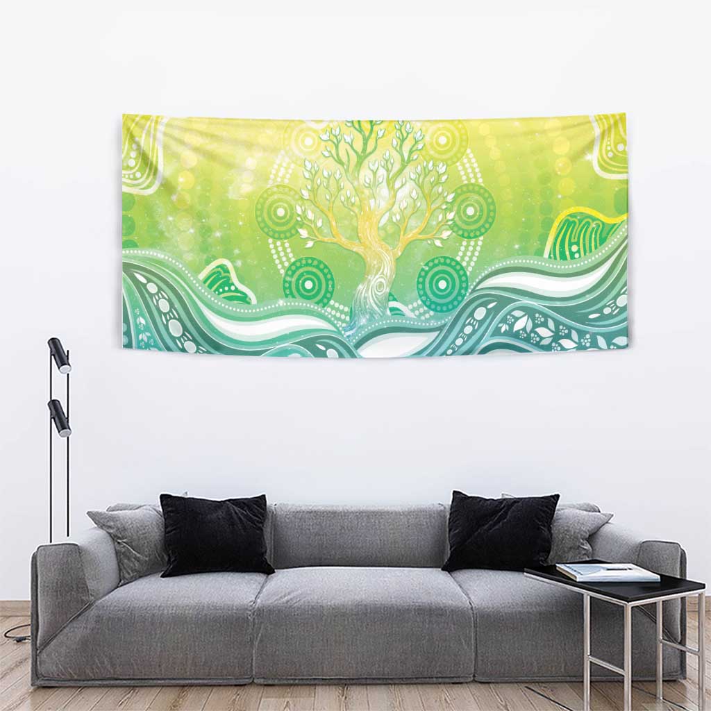 Australia NAIDOC Week Tapestry Eternal Spirit Tree Pastel Gradient