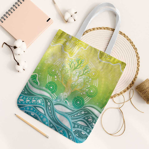 Australia NAIDOC Week Tote Bag Eternal Spirit Tree Pastel Gradient