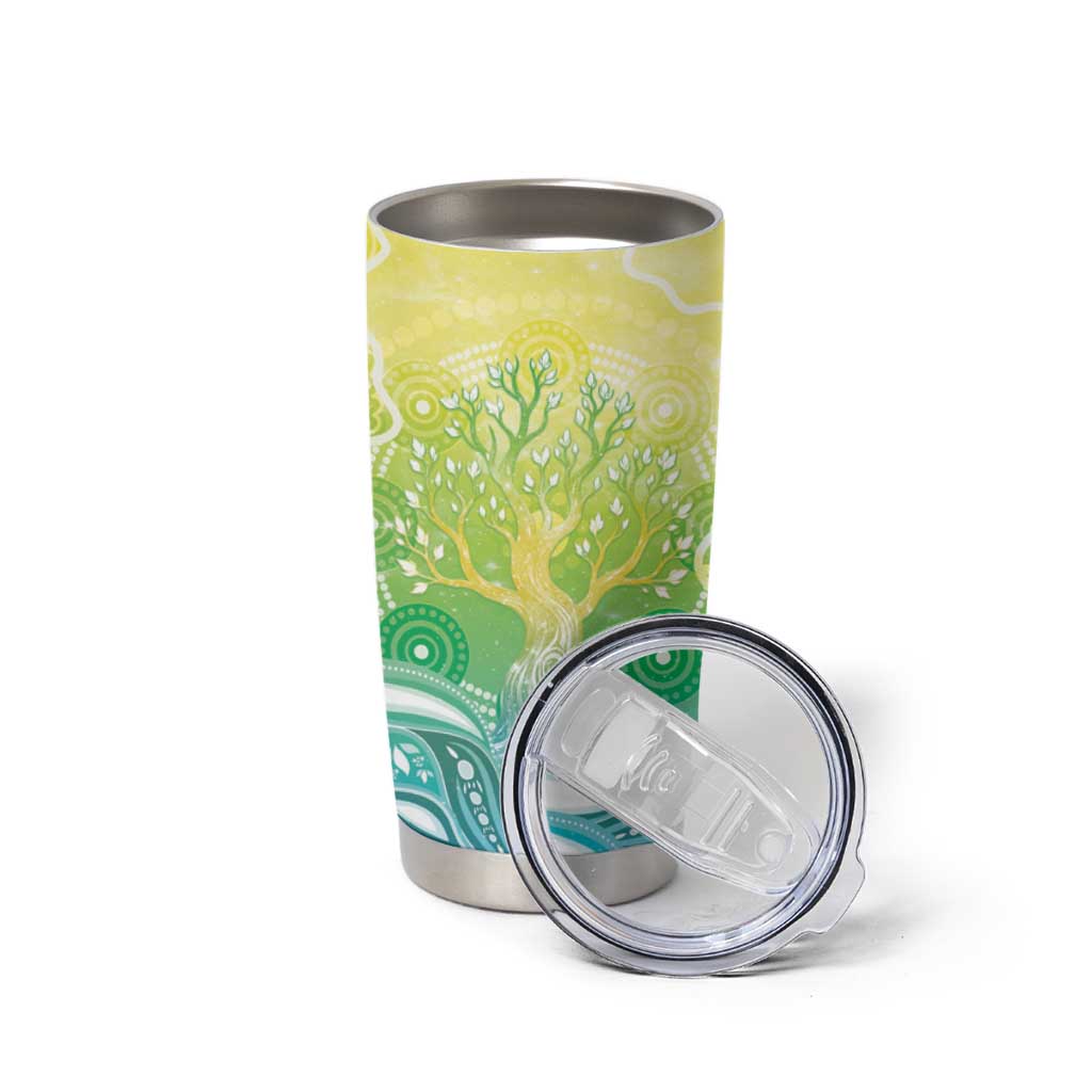 Australia NAIDOC Week Tumbler Cup Eternal Spirit Tree Pastel Gradient