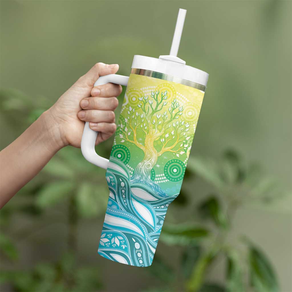 Australia NAIDOC Week Tumbler With Handle Eternal Spirit Tree Pastel Gradient