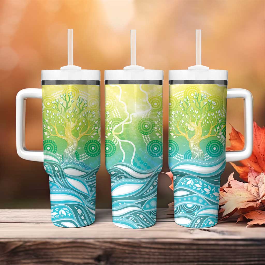 Australia NAIDOC Week Tumbler With Handle Eternal Spirit Tree Pastel Gradient