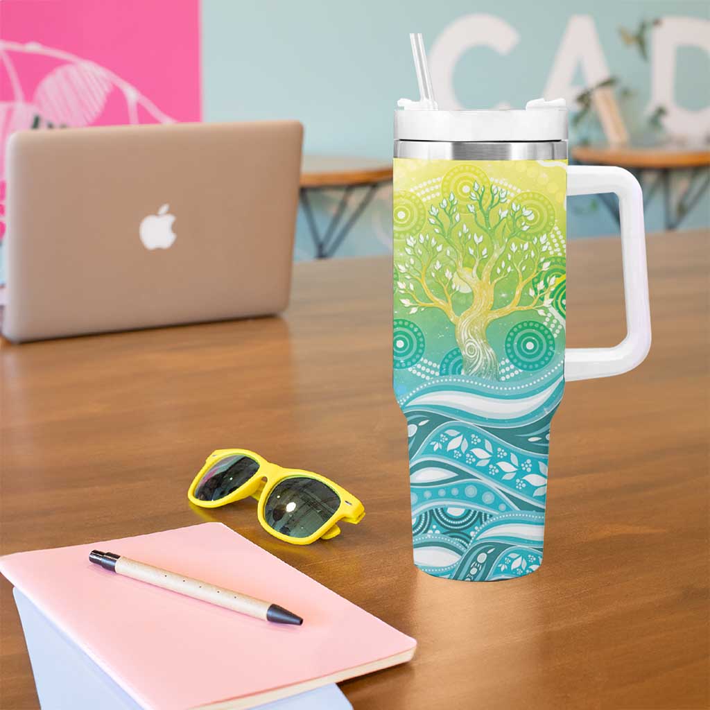 Australia NAIDOC Week Tumbler With Handle Eternal Spirit Tree Pastel Gradient