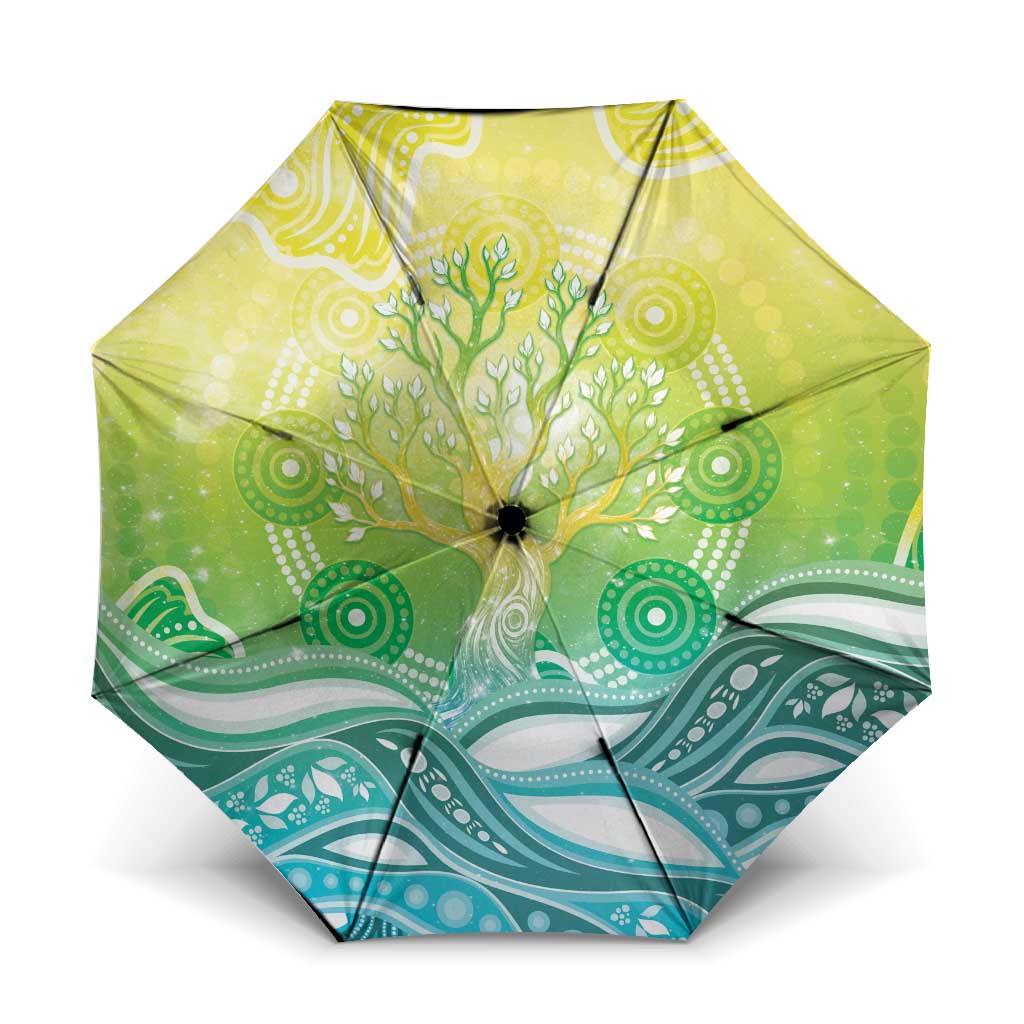 Australia NAIDOC Week Umbrella Eternal Spirit Tree Pastel Gradient