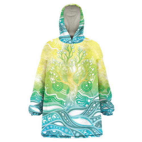 Australia NAIDOC Week Wearable Blanket Hoodie Eternal Spirit Tree Pastel Gradient