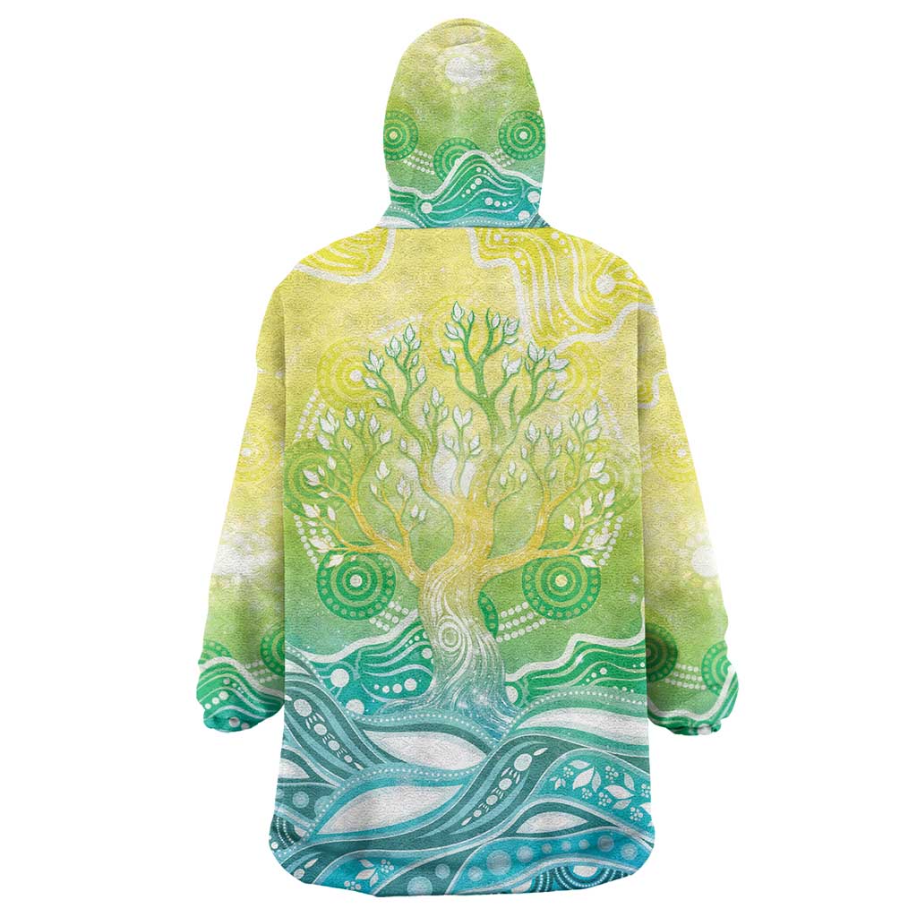 Australia NAIDOC Week Wearable Blanket Hoodie Eternal Spirit Tree Pastel Gradient