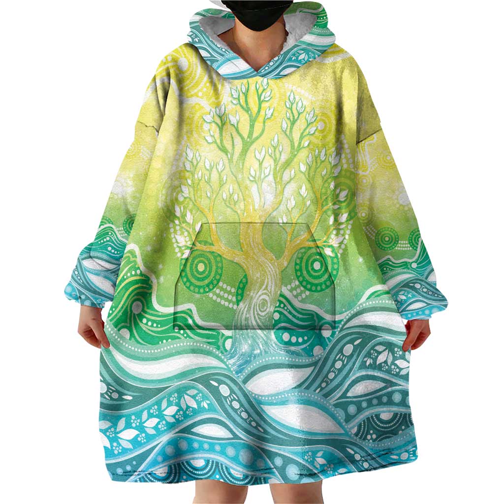 Australia NAIDOC Week Wearable Blanket Hoodie Eternal Spirit Tree Pastel Gradient