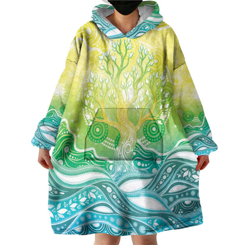 Australia NAIDOC Week Wearable Blanket Hoodie Eternal Spirit Tree Pastel Gradient