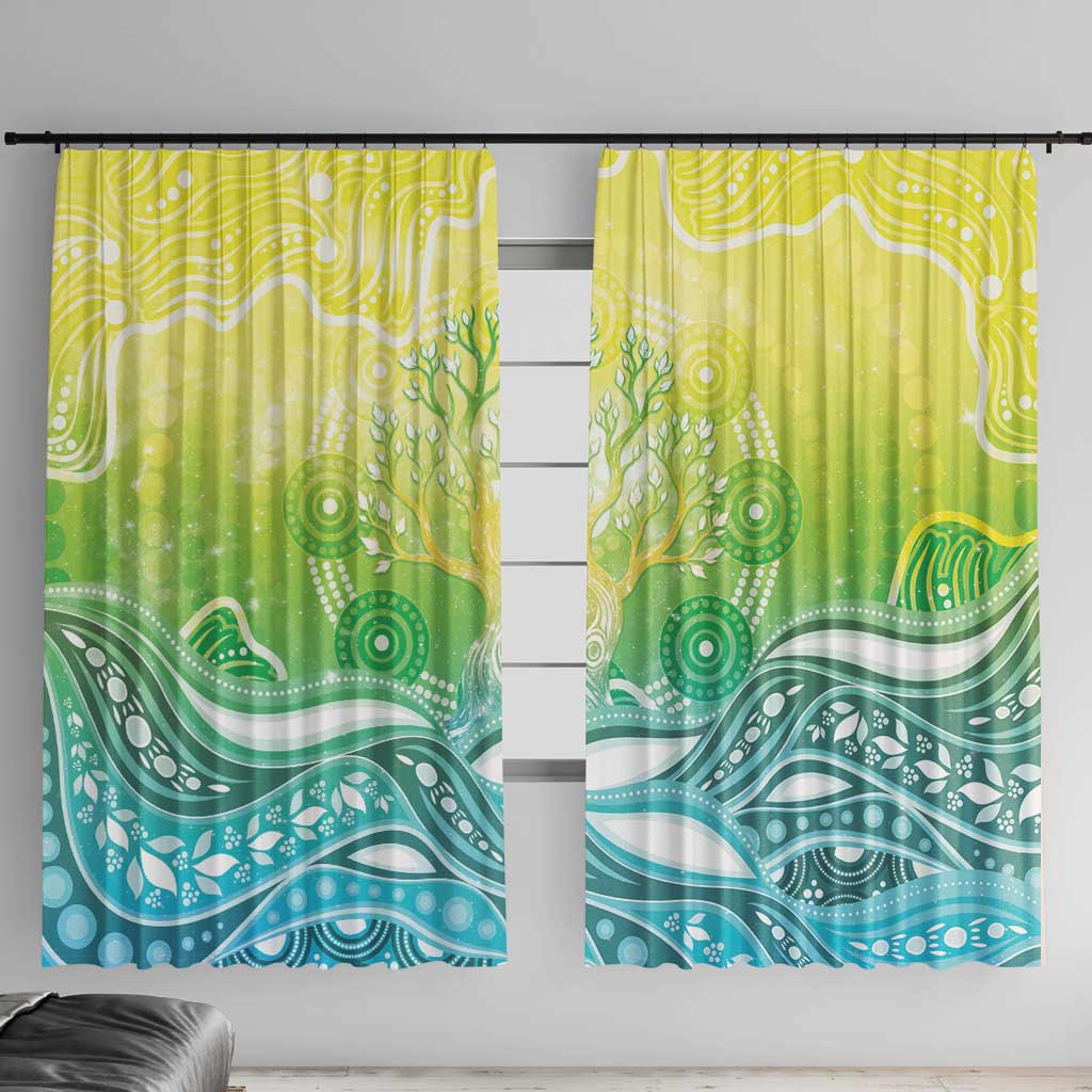 Australia NAIDOC Week Window Curtain Eternal Spirit Tree Pastel Gradient