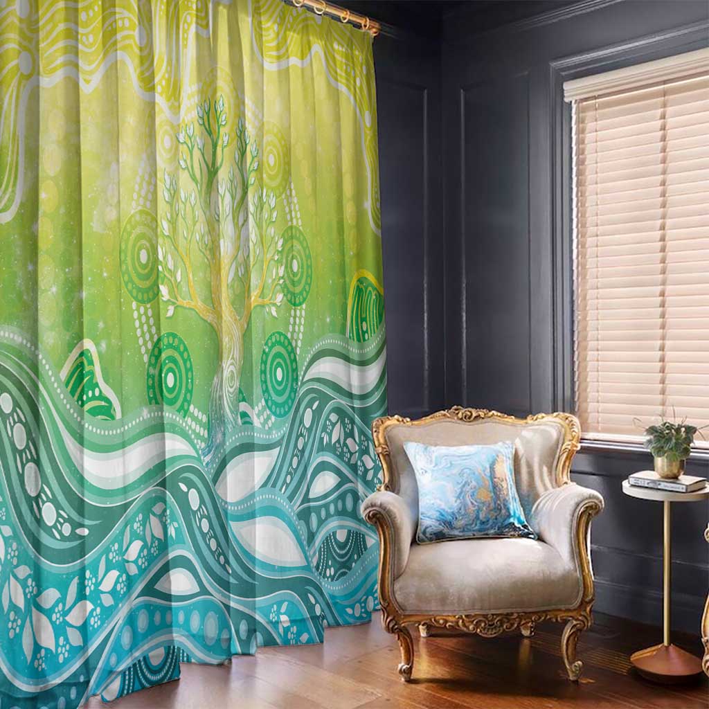 Australia NAIDOC Week Window Curtain Eternal Spirit Tree Pastel Gradient