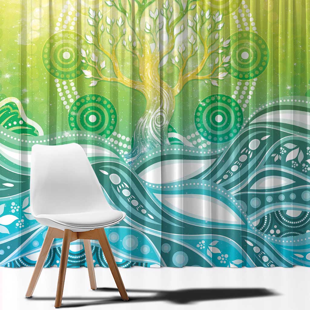 Australia NAIDOC Week Window Curtain Eternal Spirit Tree Pastel Gradient