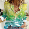 Australia NAIDOC Week Women Casual Shirt Eternal Spirit Tree Pastel Gradient