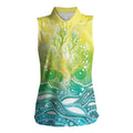 Australia NAIDOC Week Women Sleeveless Polo Shirt Eternal Spirit Tree Pastel Gradient