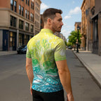 Australia NAIDOC Week Zipper Polo Shirt Eternal Spirit Tree Pastel Gradient