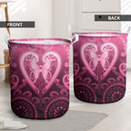 Aotearoa Breast Cancer Laundry Basket Maori Tribal Pattern