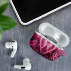 Aotearoa Breast Cancer AirPods Case Maori Tribal Pattern
