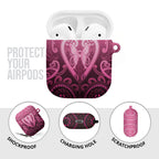 Aotearoa Breast Cancer AirPods Case Maori Tribal Pattern