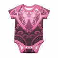 Aotearoa Breast Cancer Baby Onesie Maori Tribal Pattern