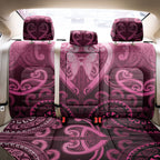 Aotearoa Breast Cancer Back Car Seat Cover Maori Tribal Pattern