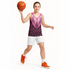 Aotearoa Breast Cancer Basketball Jersey Maori Tribal Pattern